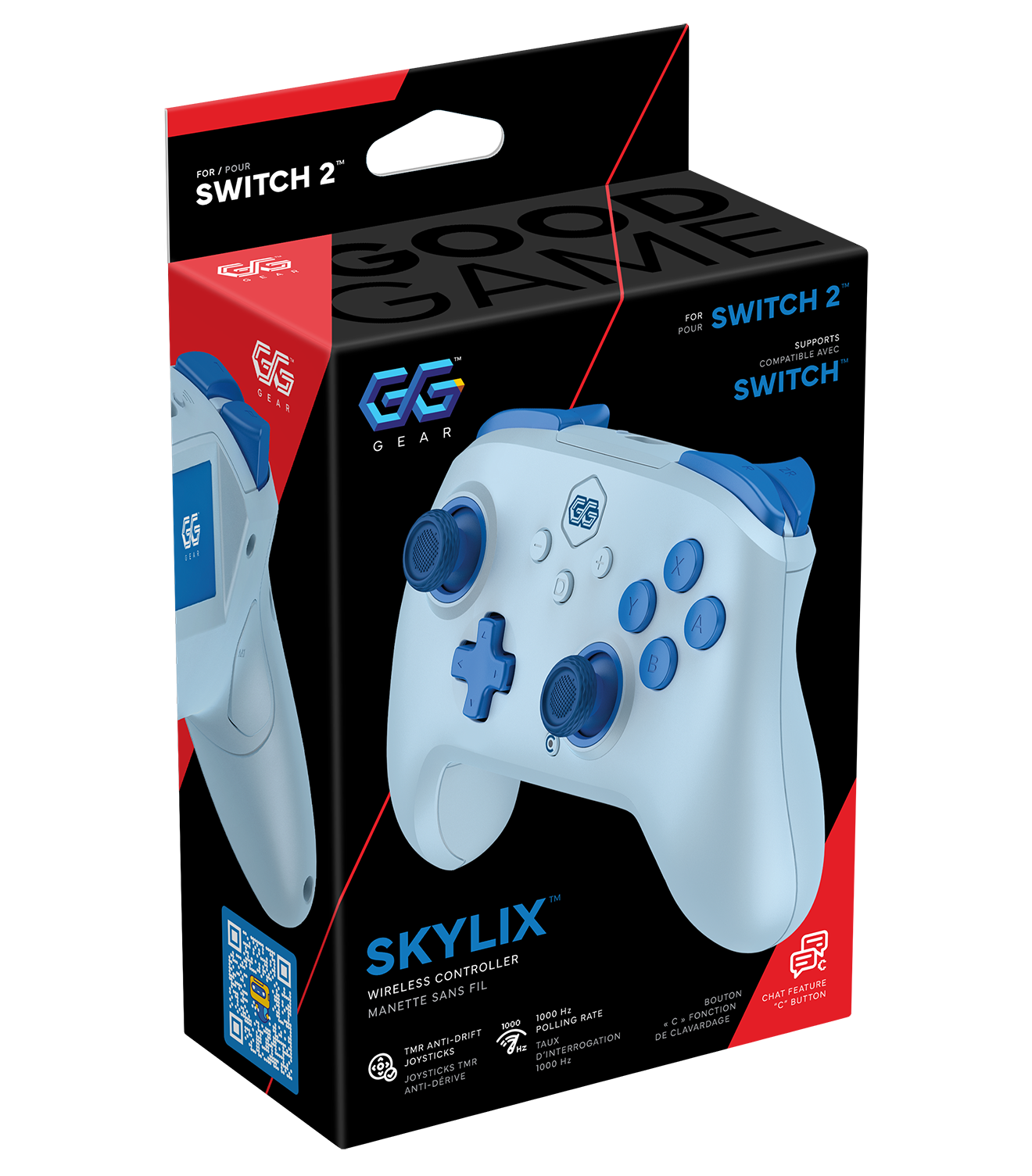 GG Gear GG Wireless Controller Skylix (Blue), SWITCH 2