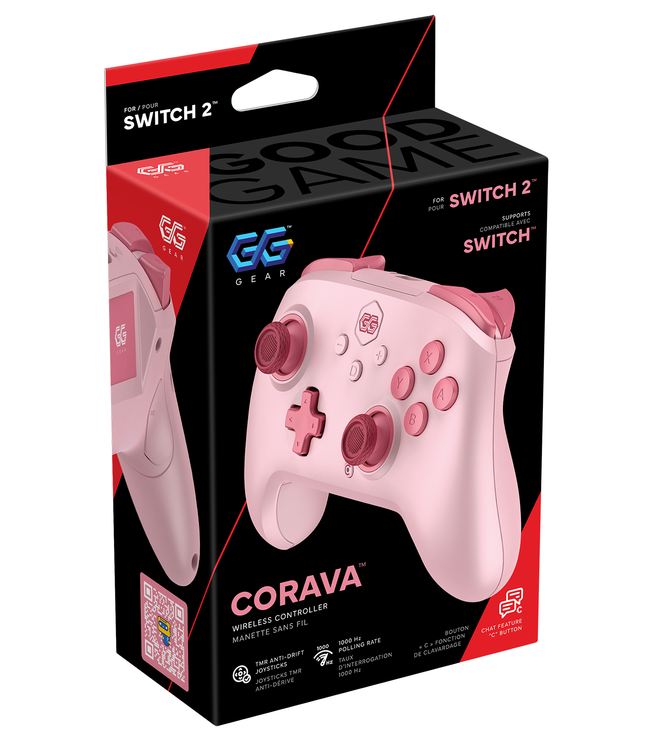 GG Wireless Controller - Corava (pink), Switch 2